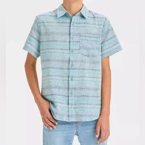 art class Blue Striped Button Down Shirt